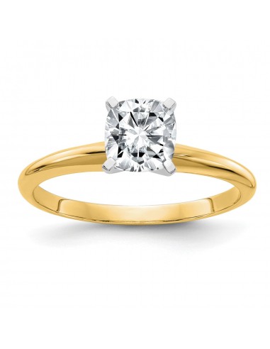 6MM Cushion Moissanite Solitaire Engagement Ring in 14KT Yellow Gold Size 6 Le MVP de beaucoup