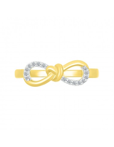 1/10 CTW Diamond Infinity Ring in 10KT Yellow Gold prix