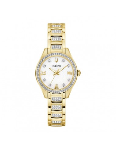 Bulova Crystal Collection Watch with 28MM Goldtone Stainless Steel Bracelet. 98L306 Vous souhaitez 