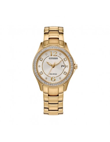 Citizen Crystal Accent 30MM Dial and Goldtone Stainless Steel Bracelet Watch. FE1147-79P Amélioration de cerveau avec