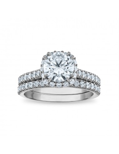 Signature EcoLove 2-1/5 CTW Lab Grown Diamond Halo Bridal Set in 14KT White Gold sélection de produits