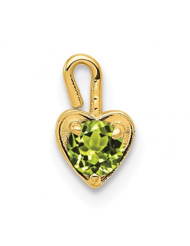 14ky August Synthetic Birthstone Heart Charm des créatures d'habitude