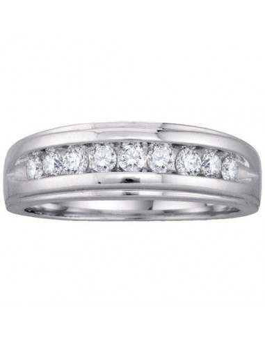 1/2 CTW Diamond Wedding Ring in 14KT White Gold les ctes