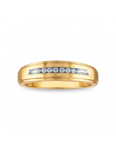 1/10 CTW Diamond Wedding Channel Set Ring in 10KT Yellow Gold vente chaude votre 