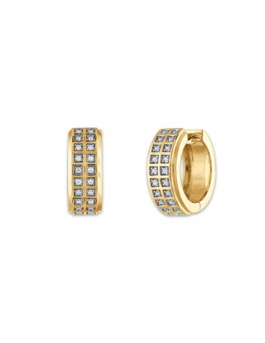 EcoLove 1/4 CTW Lab Grown Diamond Huggie Earrings in Yellow Gold Plated Sterling Silver 2023