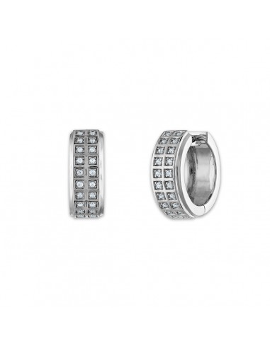 EcoLove 1/4 CTW Lab Grown Diamond Huggie Earrings in Rhodium Plated Sterling Silver Vous souhaitez 