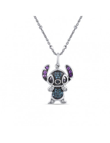 Disney Jewels Diamond Accent Lilo and Stitch Pendant in Sterling Silver Vous souhaitez 