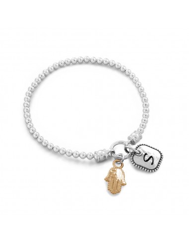 Personalized Best Friend Stretch Hamsa Charm Bracelet destockage