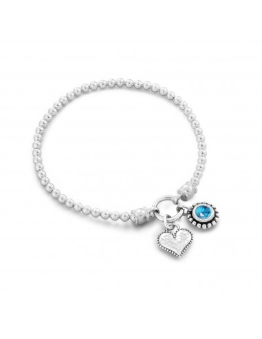 Heart and Birthstone Charm Stretch Bracelet 50% de réduction en Octobre 2024