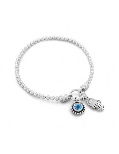 Birthstone & Hamsa Stretch Charm Bracelet vous aussi creer 