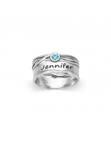 Birthstone Personalized Band Ring 2 - 3 jours ouvrés.