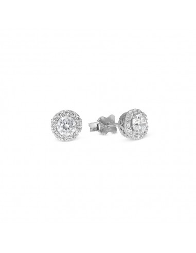 Solid White Gold Gemstones Stud Earrings d'Europe débarque