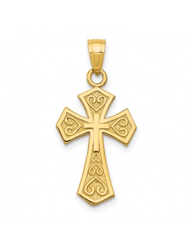 14KT Yellow Gold 26X12MM Reversible Cross Pendant. Chain Not Included à prix réduit toute l'année