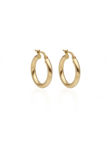 Solid Gold  Chunky Tube Hoop Earrings online