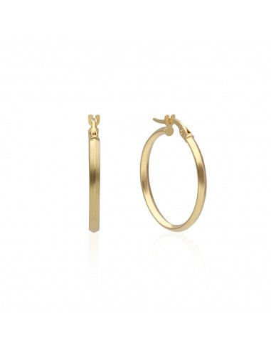 Solid Gold Knife Edge Hoop Earrings le concept de la Pate a emporter 