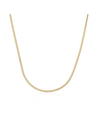 14K Solid Gold Curb Chain Necklace Les êtres humains sont 