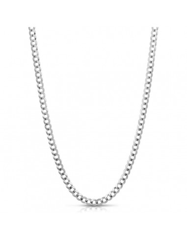 14KT White Gold 22-inch 3.6MM Curb Chain pour bénéficier 