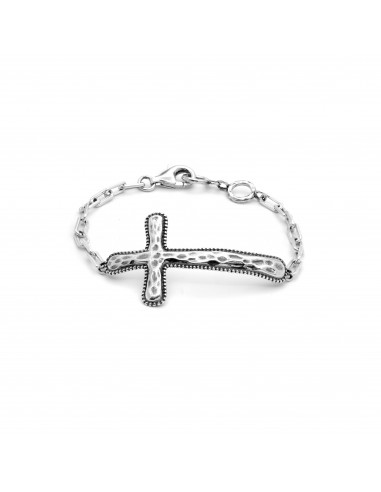 Hammered Cross Bracelet la livraison gratuite