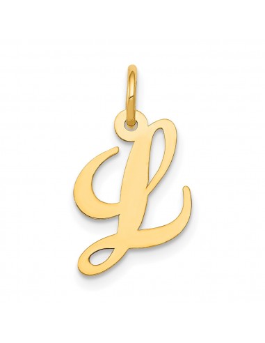 14K Small Fancy Script Initial L Charm pas cheres