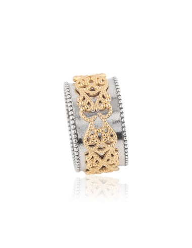 Two-Tone Filigree Spinner Ring de votre