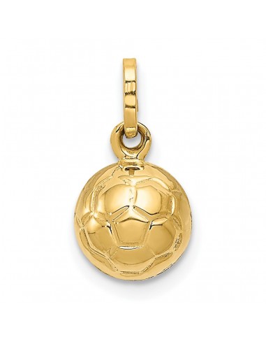 14k 3-D Soccer Ball Charm destockage