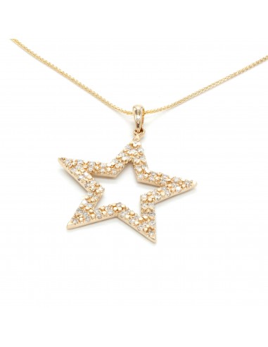 Gold Star 0.5cctw Diamond Pendant Necklace Les magasins à Paris et en Île-de-France