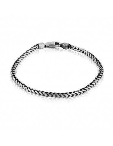 Men's Herringbone Gun Metal Bracelet à prix réduit toute l'année