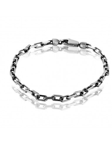 Men's Link Chain Gunmetal Bracelet Faites des économies