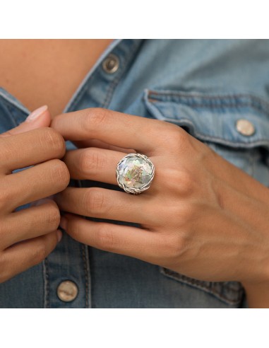 Roman Glass Round Statement Ring store