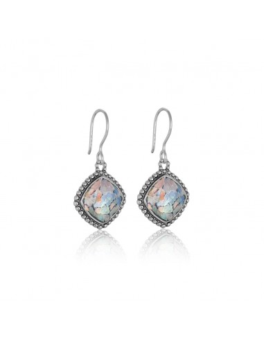 Roman Glass Diamond Shaped Earrings l'achat 