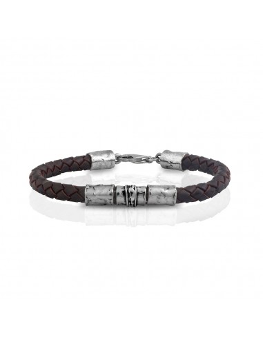 Men's Braided Leather Bracelet Comparez plus de prix