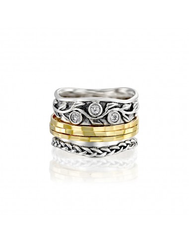 Gemstone Spinner Ring with 14K Yellow Gold Plating prix pour 