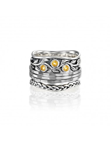 Gemstone Spinner Ring with Organic Design suggérées chez