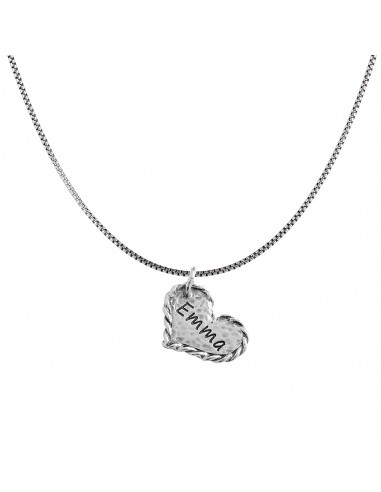 Engravable Heart Pendant Necklace Sterling Silver À commander