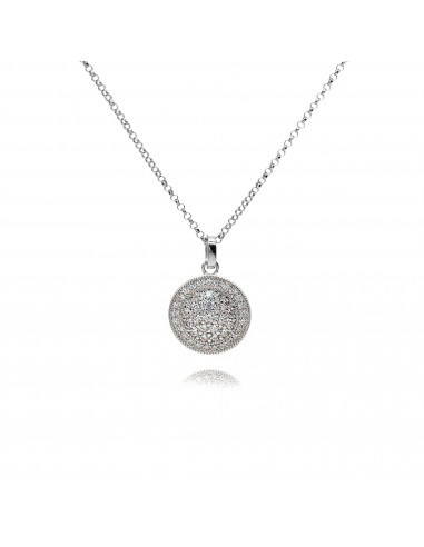 Gemstone Round Pendant Necklace acheter en ligne