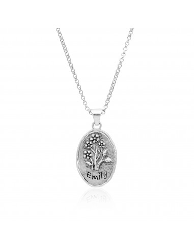 Personalized Floral Pendant Necklace commande en ligne