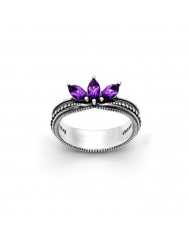 Marquise Gemstone Beaded Band Ring la livraison gratuite