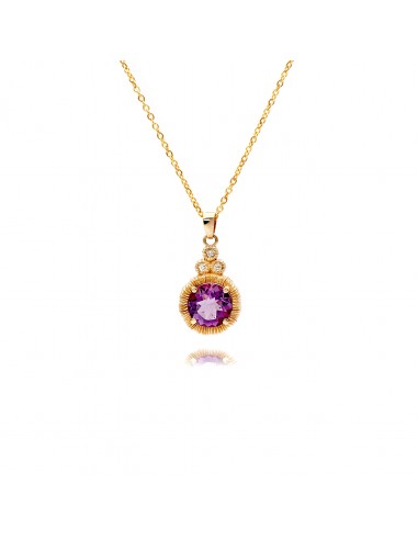 14K Gemstone Pendant Necklace Solid Gold Le MVP de beaucoup