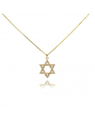 14K Gold Diamond-Cut Textured Star of David Pendant Necklace Toutes les collections ici