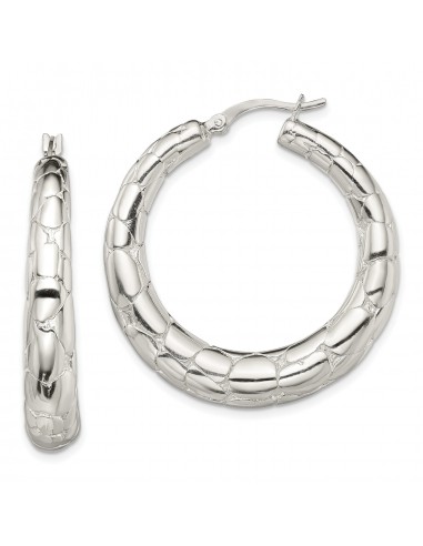 Sterling Silver 38X35MM Hoop Earrings offre 