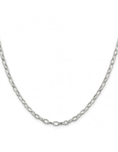 Sterling Silver 20-inch 3.75MM Fancy Rolo Chain Necklace À commander