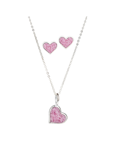 4ocean x Dune  Breast Cancer Awareness Small Heart Necklace + Earring Set le concept de la Pate a emporter 