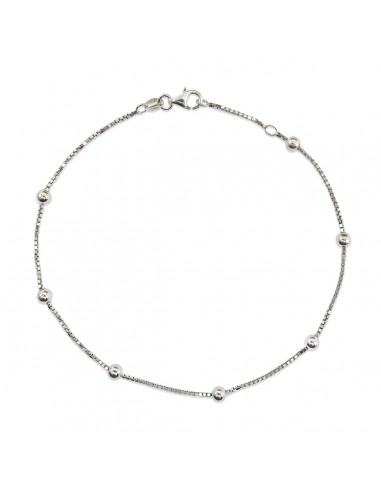 Sterling Silver 10-inch Adjustable Anklet la colonne vertébrale