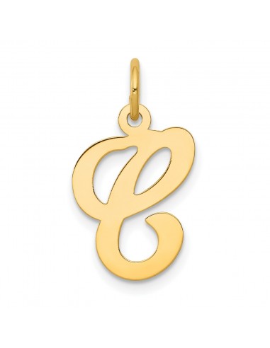 14KT Yellow Gold 20X11MM Initial Pendant Initial C. Chain not Included Comparez plus de prix