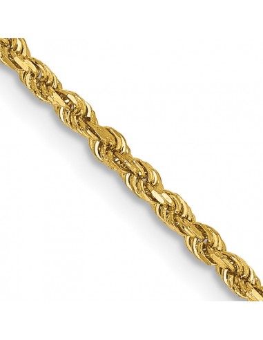 14KT Yellow Gold 16-inch 1.75MM Diamond-cut Lobster Clasp Rope Chain votre restaurant rapide dans 