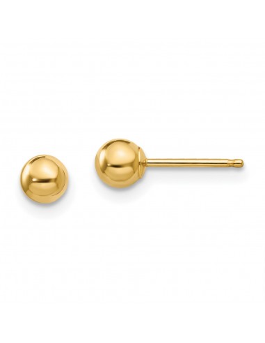 14KT Yellow Gold 4MM Ball Stud Earrings Venez découvrir notre 