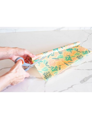 Meli Wraps Beeswax Wrap Bulk Roll + Cutlery Set in Reef Print français