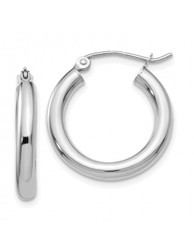 14KT White Gold 20X3MM Hoop Earrings pour bénéficier 