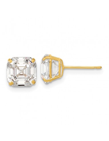 7MM Ascher Cubic Zirconia Stud Earrings in 14KT Yellow Gold prix pour 