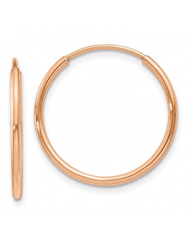 14KT Rose Gold 18X1.2MM Endless Hoop Earrings 2024